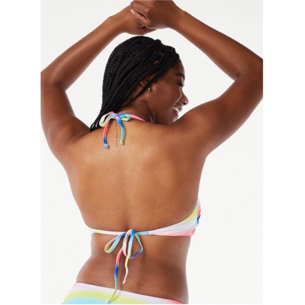 Love & Sports Ombré Stripe Bikini Swimsuit 16-18 - Picture 3 of 14